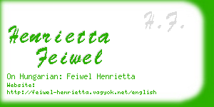 henrietta feiwel business card